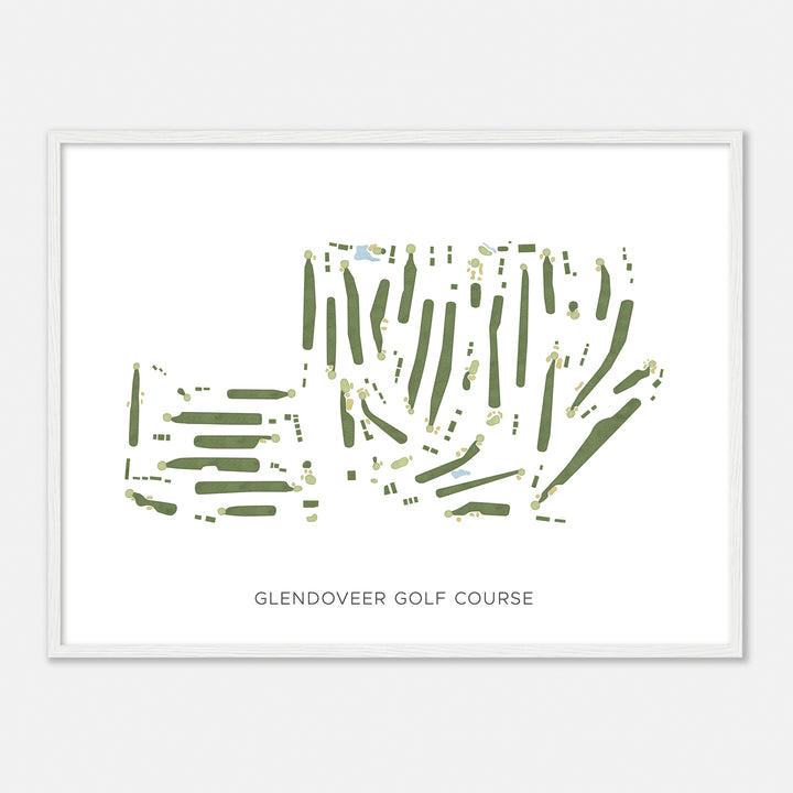 Print of Glendoveer Golf Course Modern Map