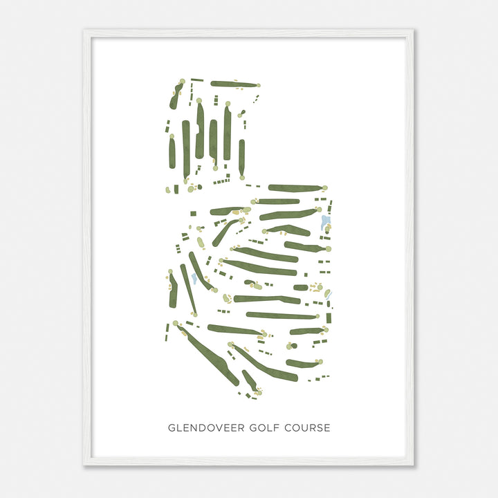 Print of Glendoveer Golf Course Modern Map