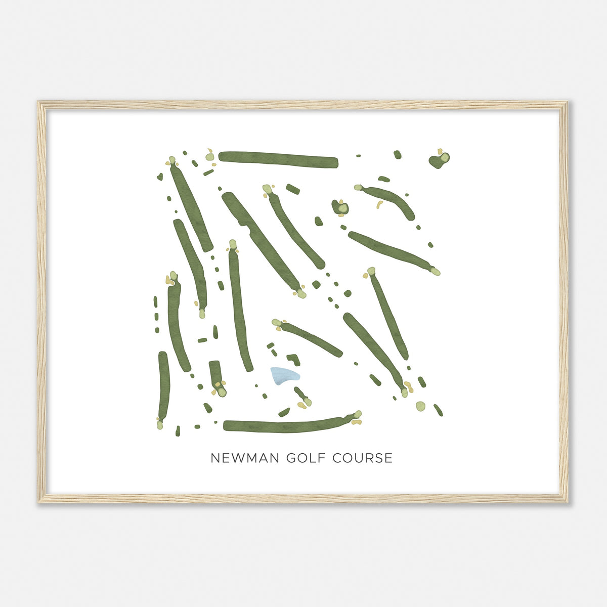 Print of Newman Golf Course Modern Map
