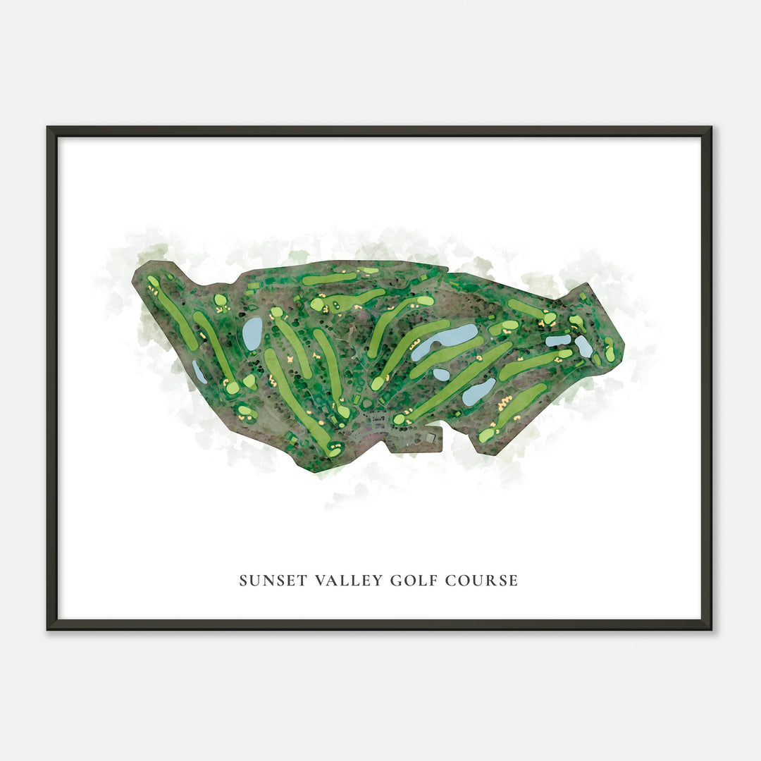 Print of Sunset Valley Golf Course Classic Map
