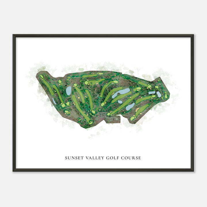 Print of Sunset Valley Golf Course Classic Map