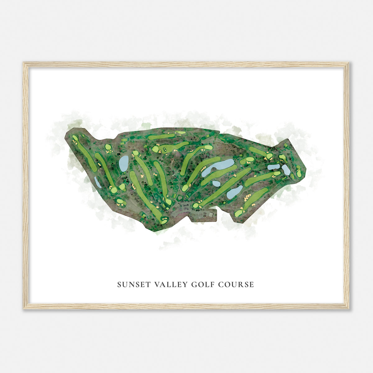 Print of Sunset Valley Golf Course Classic Map