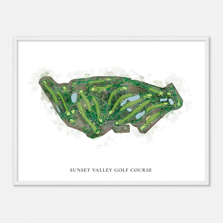 Print of Sunset Valley Golf Course Classic Map