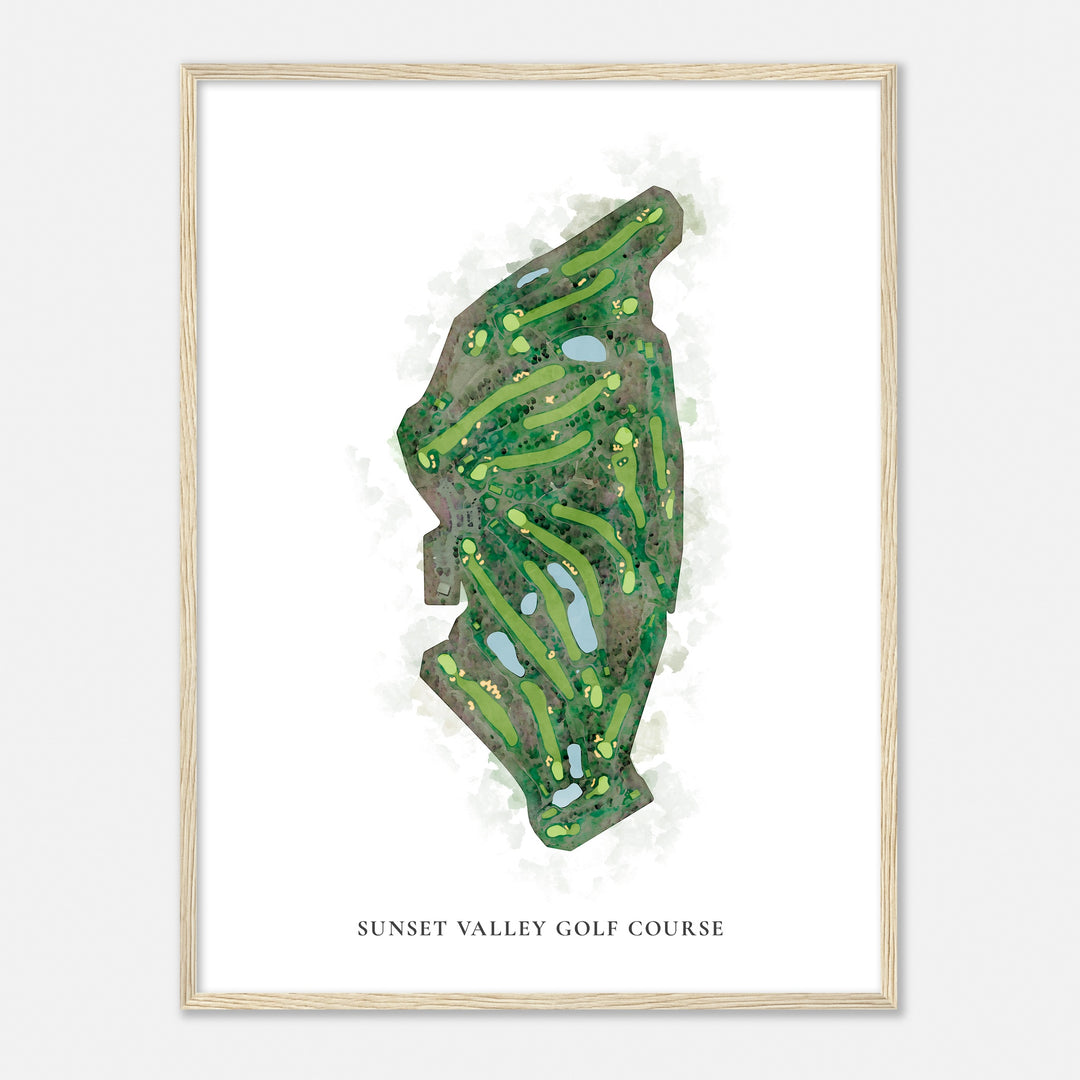 Print of Sunset Valley Golf Course Classic Map