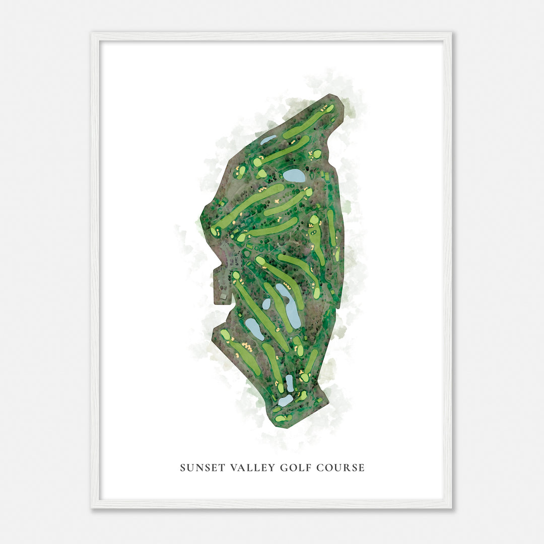 Print of Sunset Valley Golf Course Classic Map