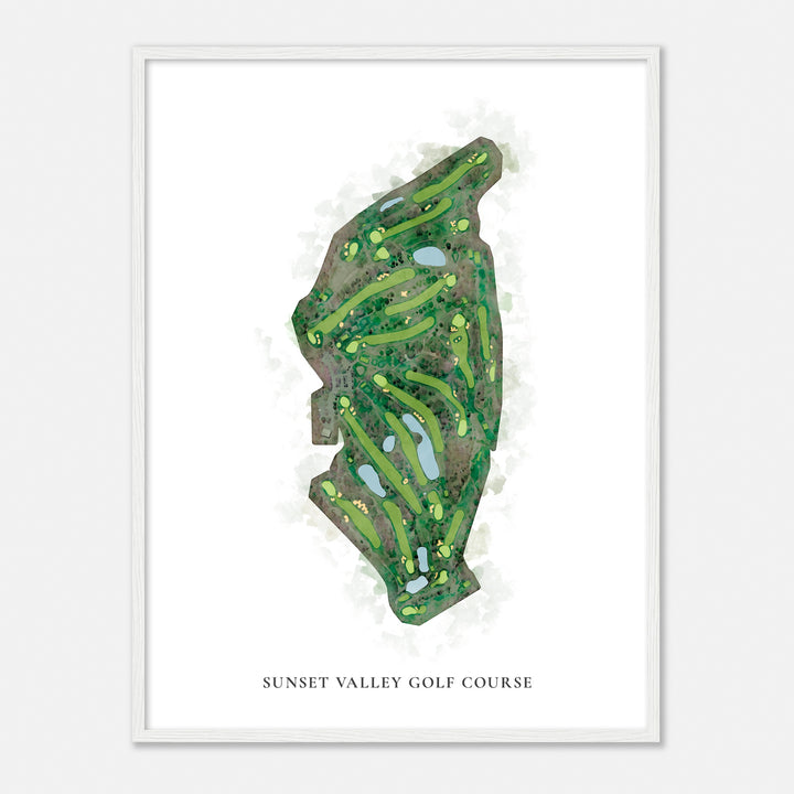 Print of Sunset Valley Golf Course Classic Map