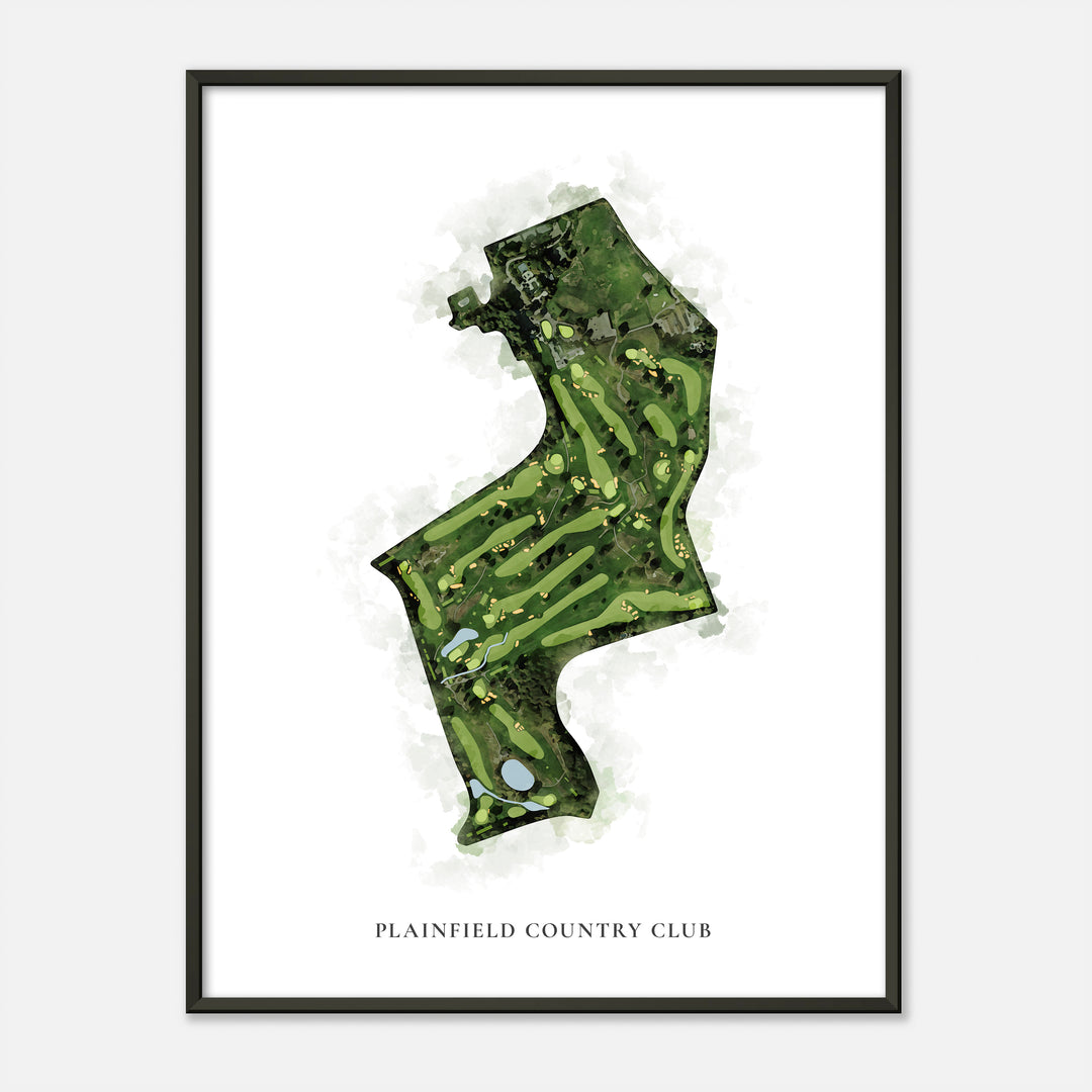 Print of Plainfield Country Club Classic Map