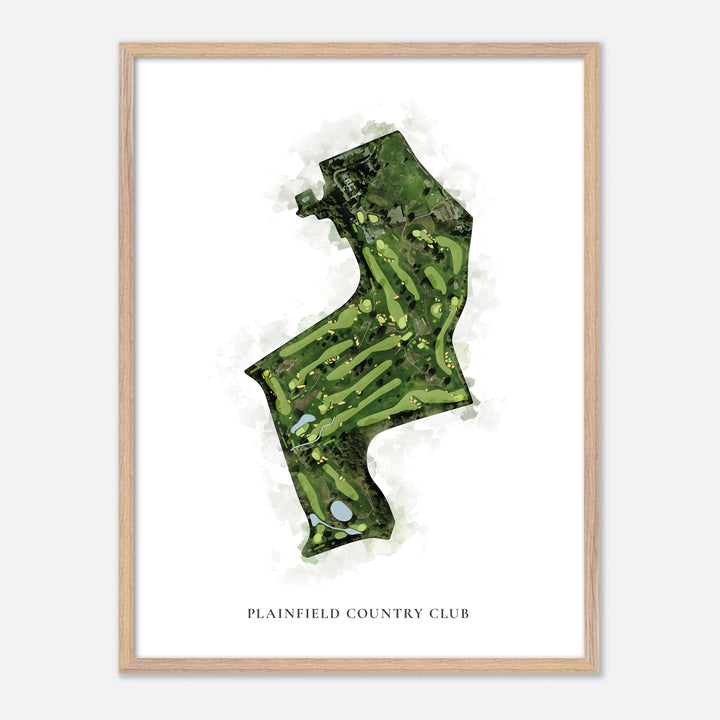 Print of Plainfield Country Club Classic Map