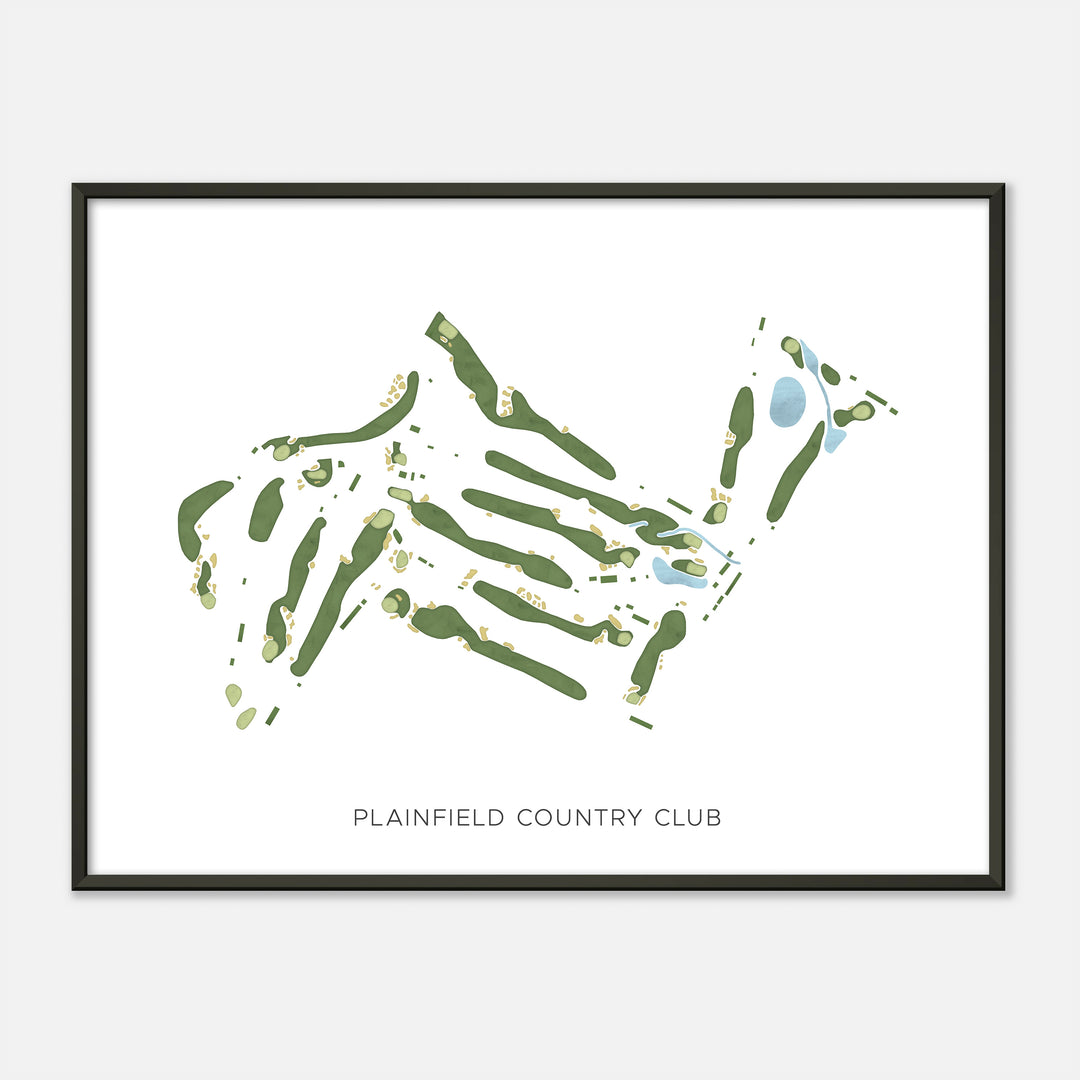 Print of Plainfield Country Club Modern Map