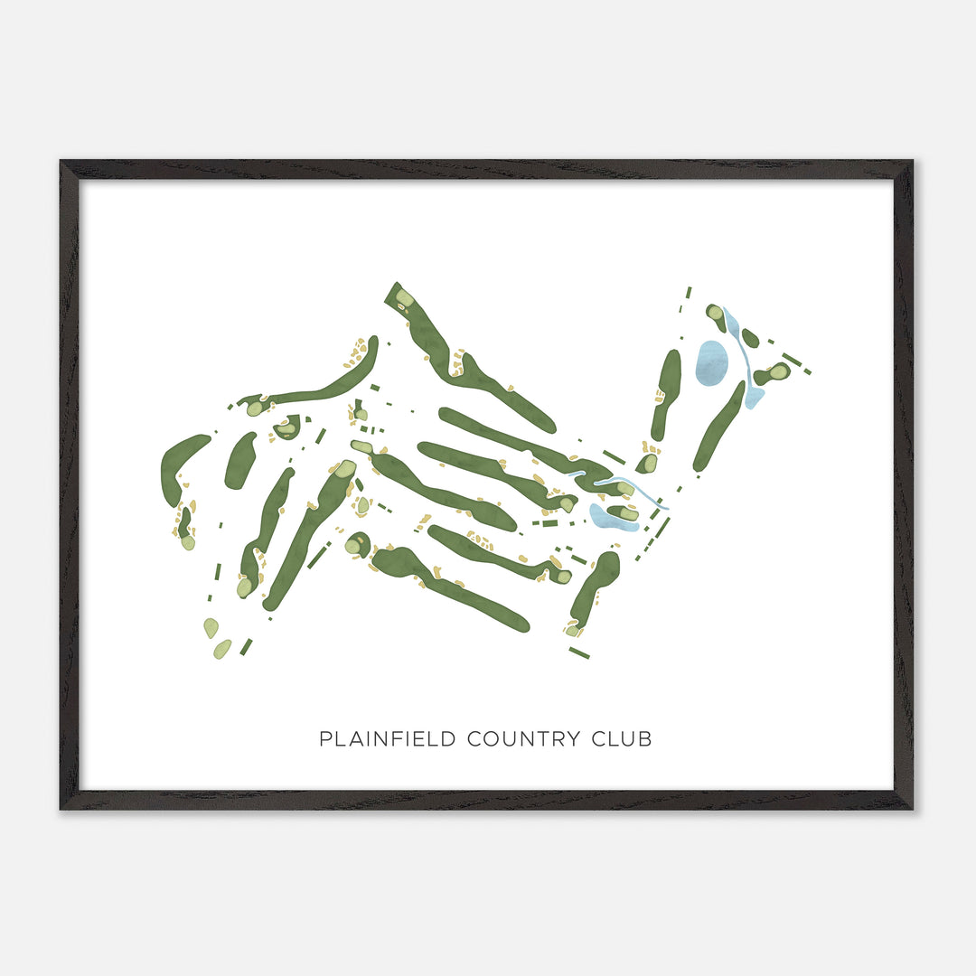 Print of Plainfield Country Club Modern Map