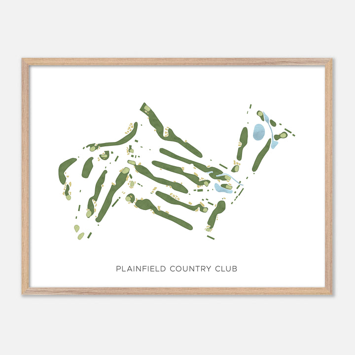 Print of Plainfield Country Club Modern Map