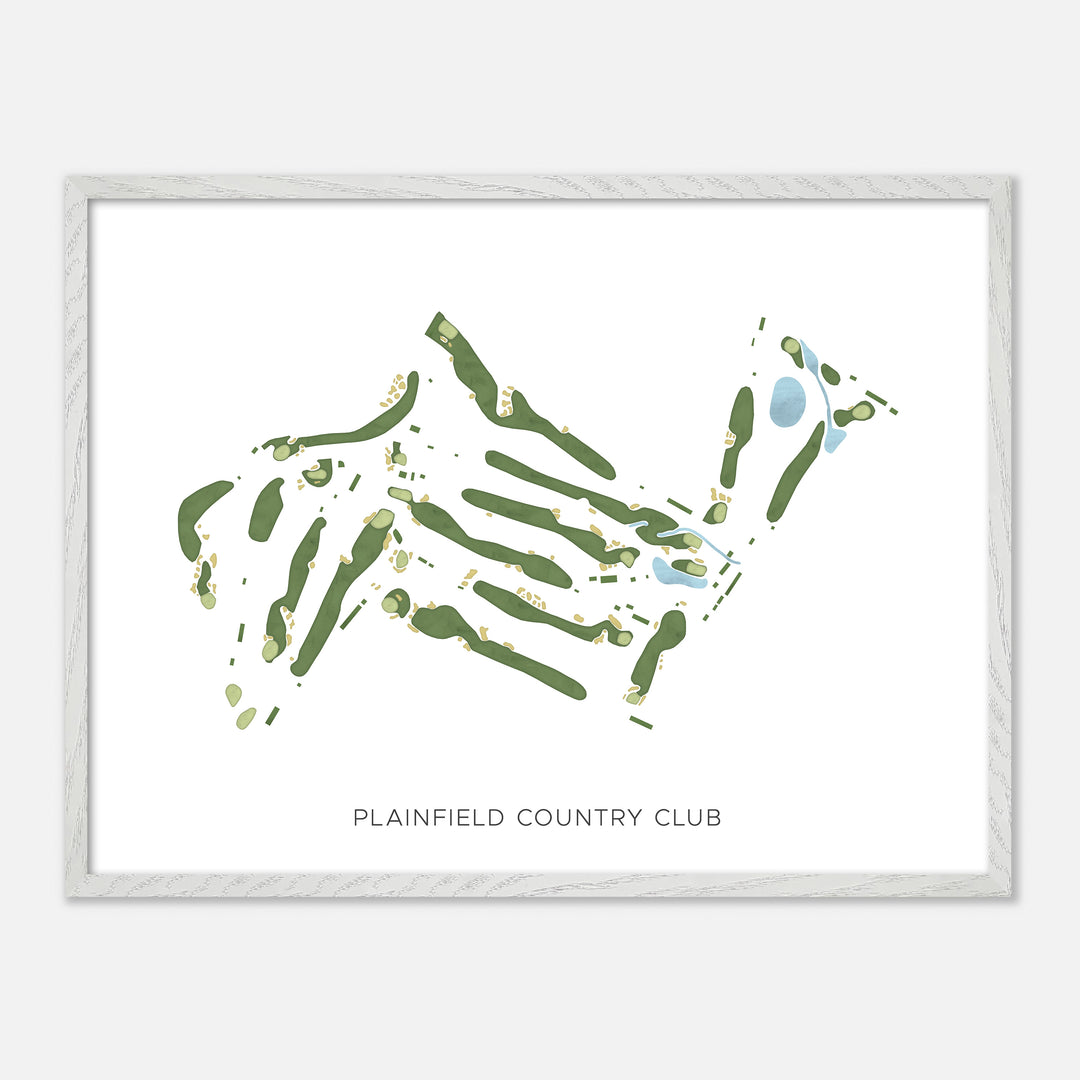 Print of Plainfield Country Club Modern Map