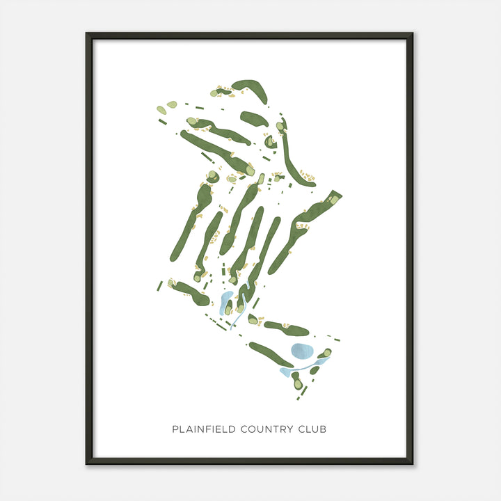 Print of Plainfield Country Club Modern Map