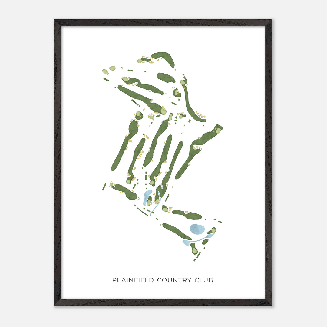 Print of Plainfield Country Club Modern Map