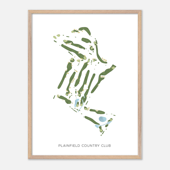 Print of Plainfield Country Club Modern Map