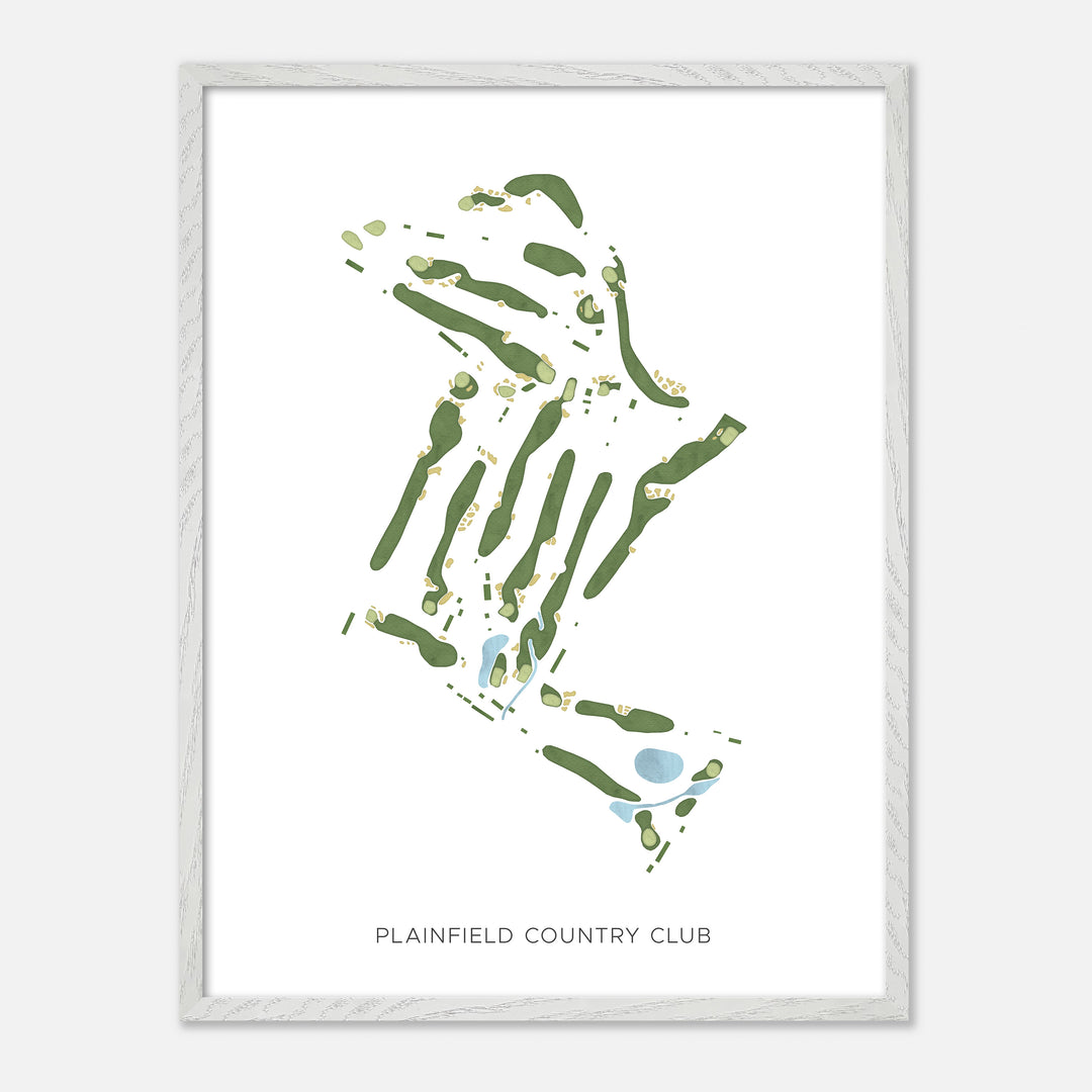 Print of Plainfield Country Club Modern Map