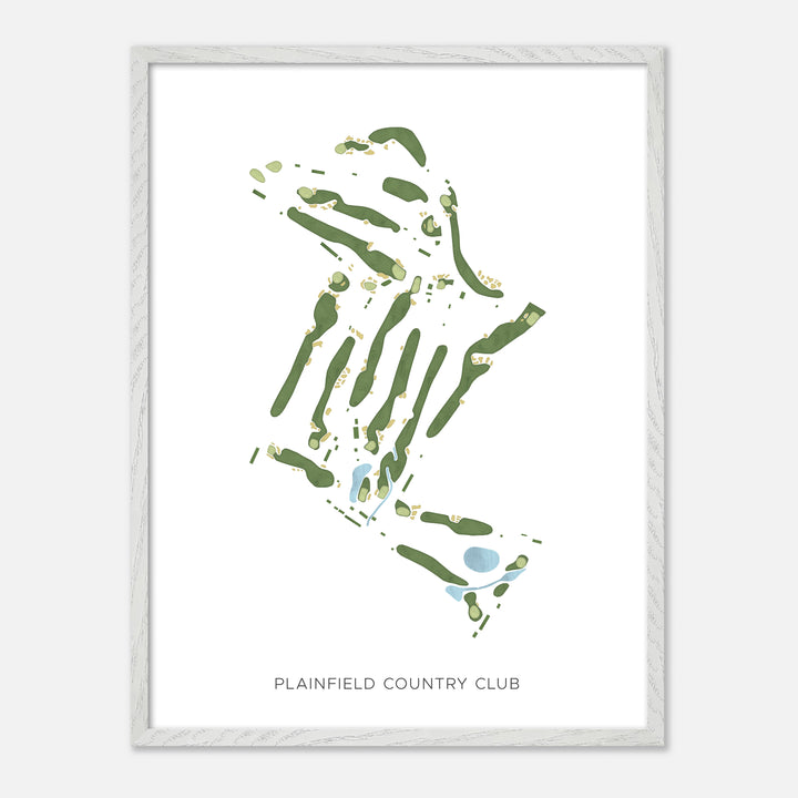 Print of Plainfield Country Club Modern Map