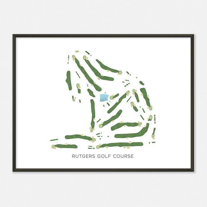 Print of Rutgers Golf Course Modern Map