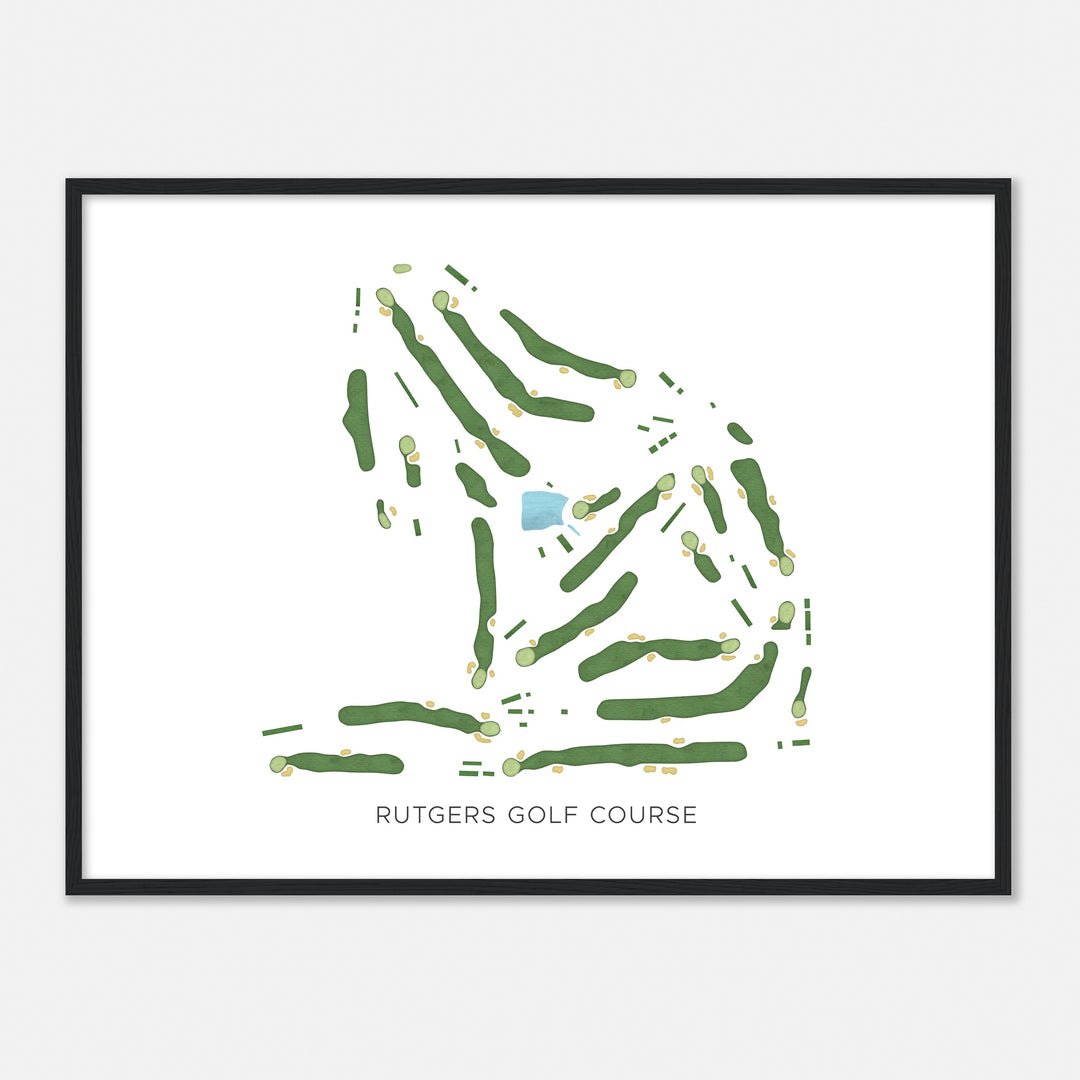 Print of Rutgers Golf Course Modern Map