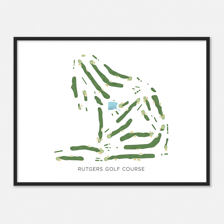 Print of Rutgers Golf Course Modern Map