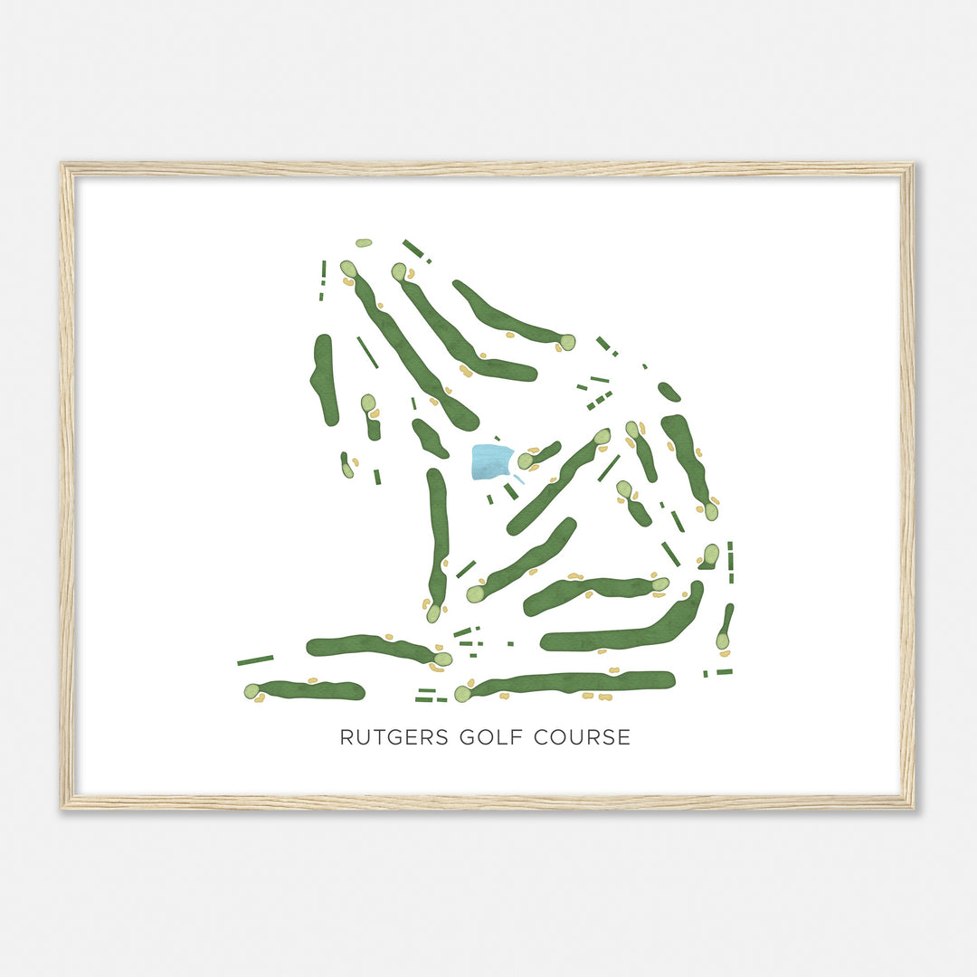 Print of Rutgers Golf Course Modern Map