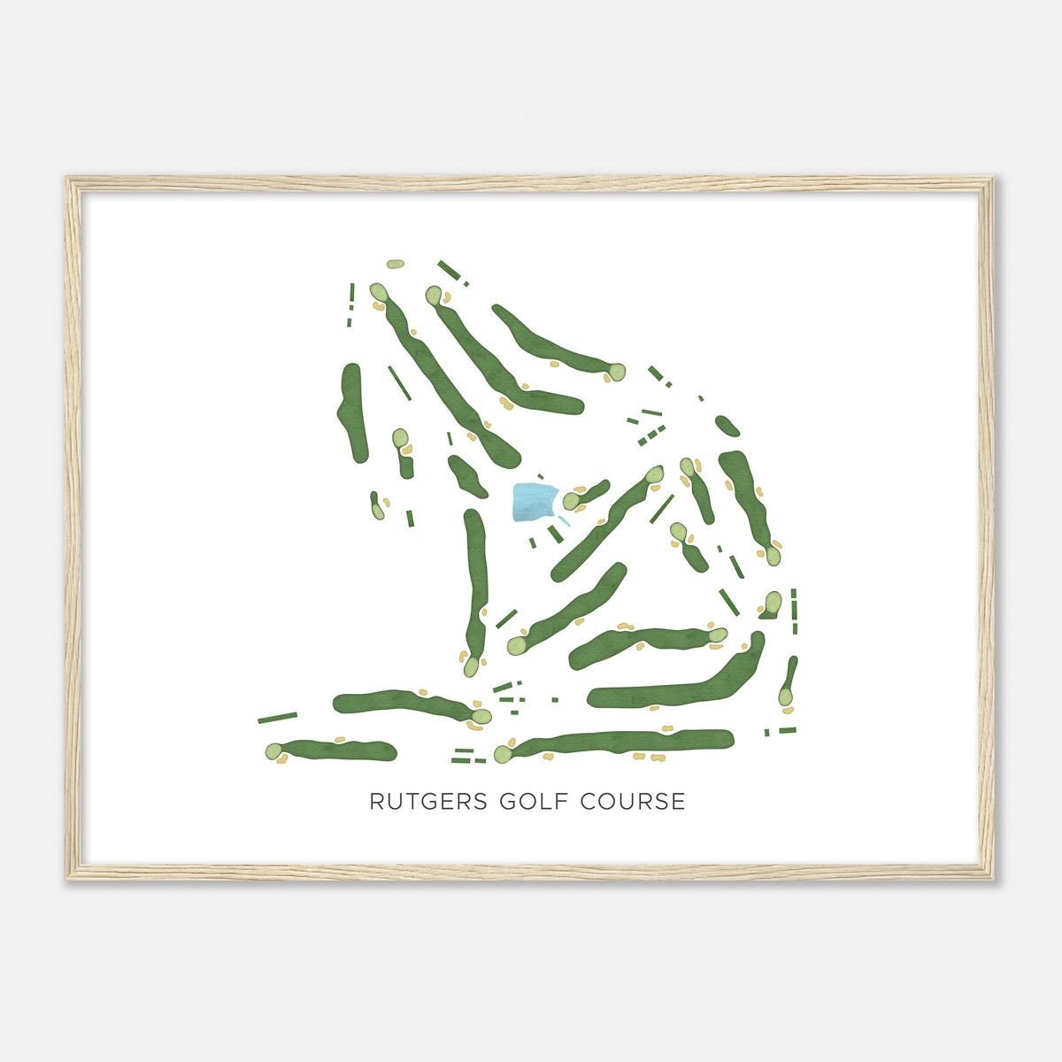 Print of Rutgers Golf Course Modern Map