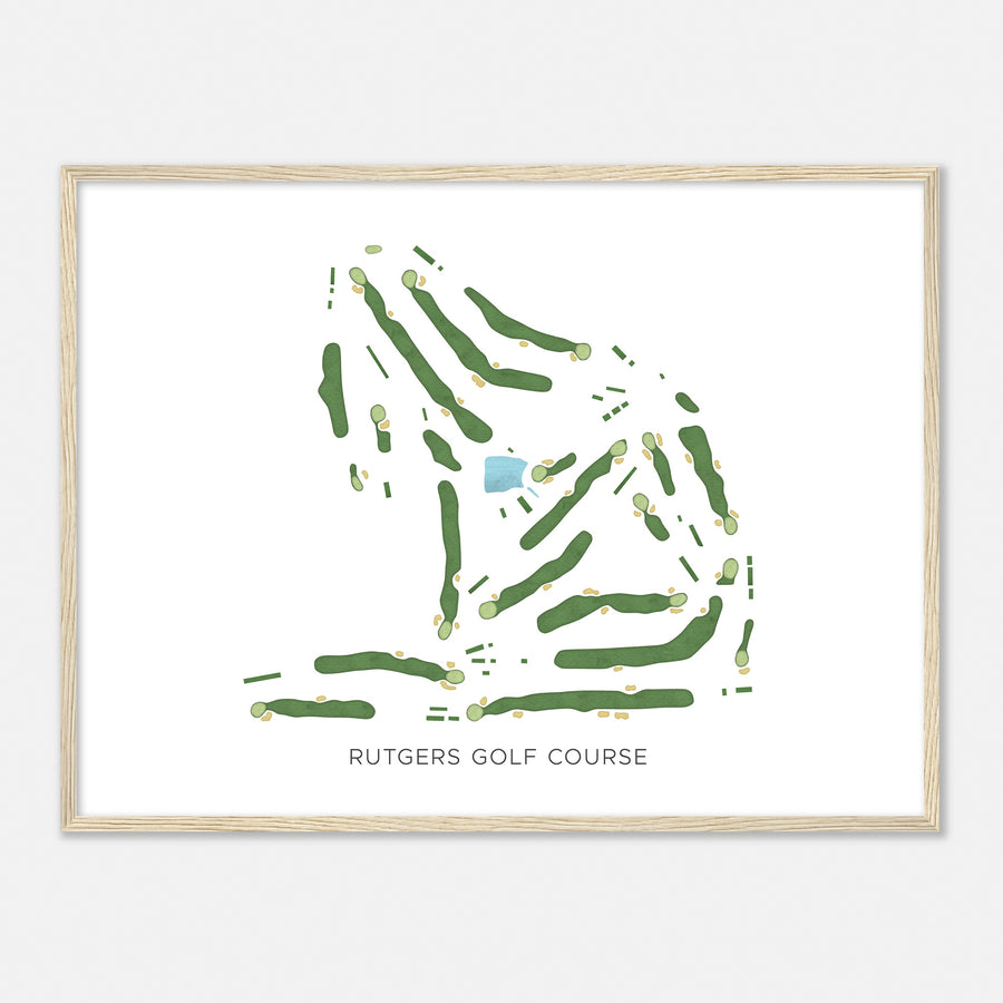 Print of Rutgers Golf Course Modern Map