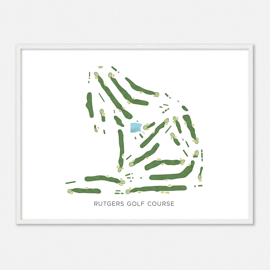 Print of Rutgers Golf Course Modern Map