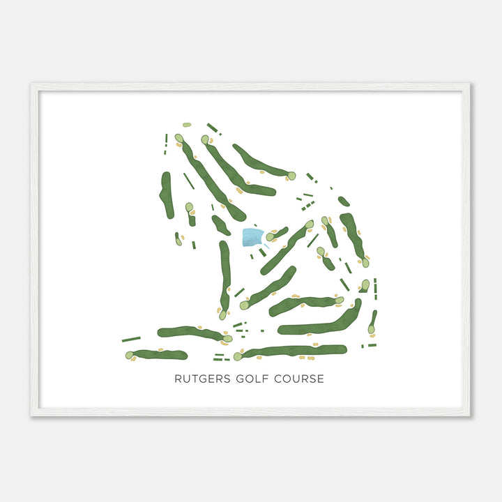 Print of Rutgers Golf Course Modern Map
