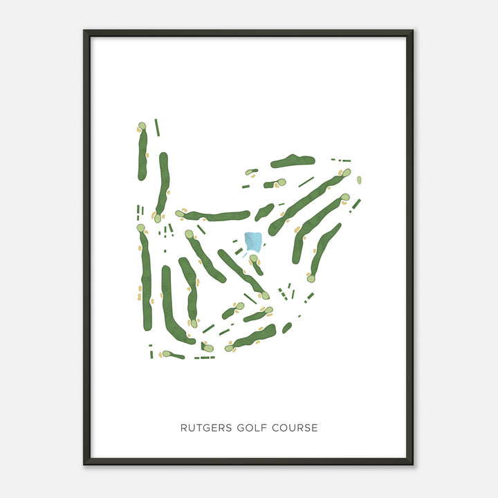 Print of Rutgers Golf Course Modern Map