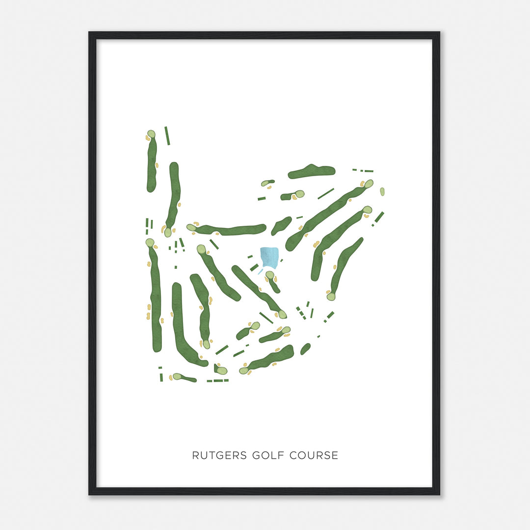 Print of Rutgers Golf Course Modern Map