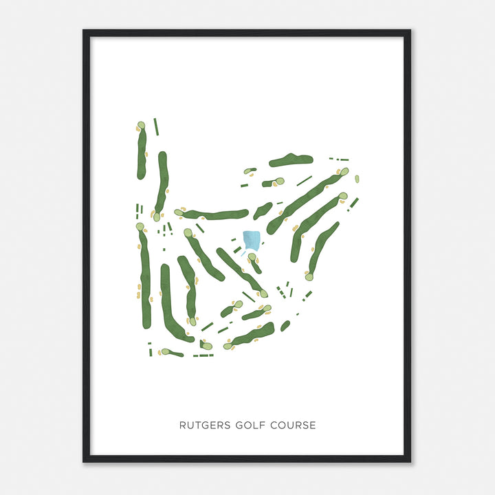 Print of Rutgers Golf Course Modern Map
