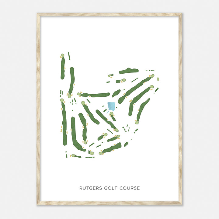 Print of Rutgers Golf Course Modern Map