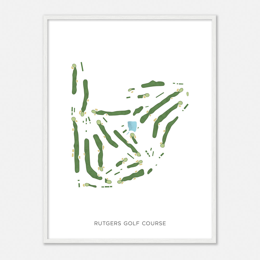 Print of Rutgers Golf Course Modern Map