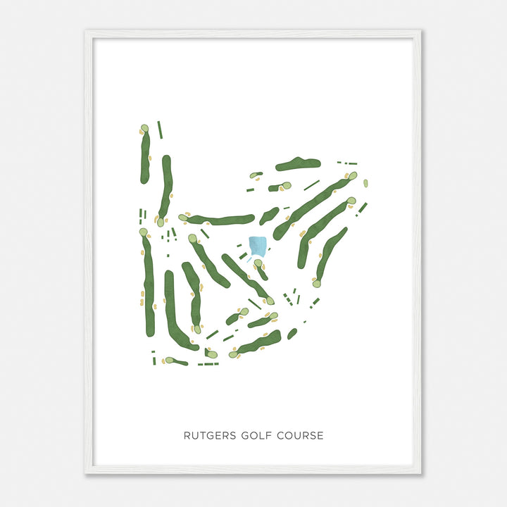 Print of Rutgers Golf Course Modern Map