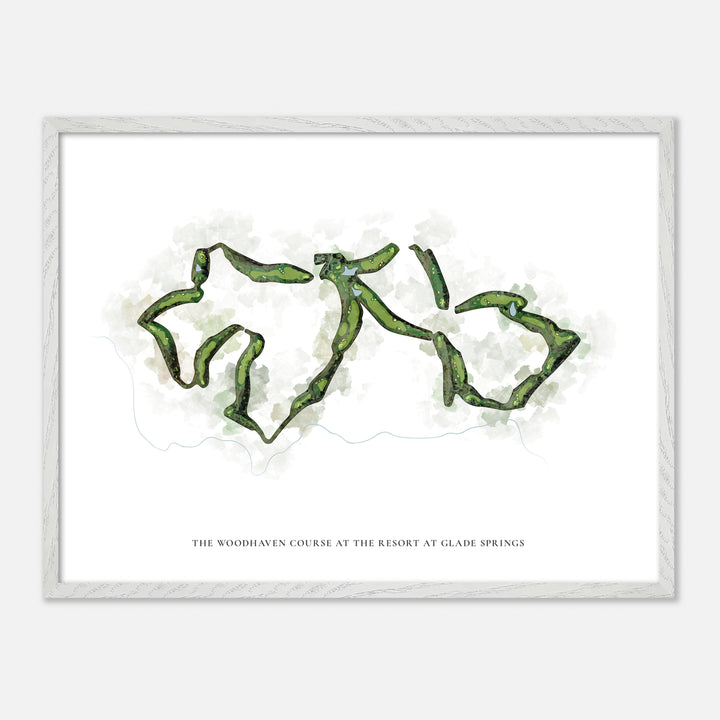 Print of The Woodhaven Course At The Resort At Glade Springs Classic Map