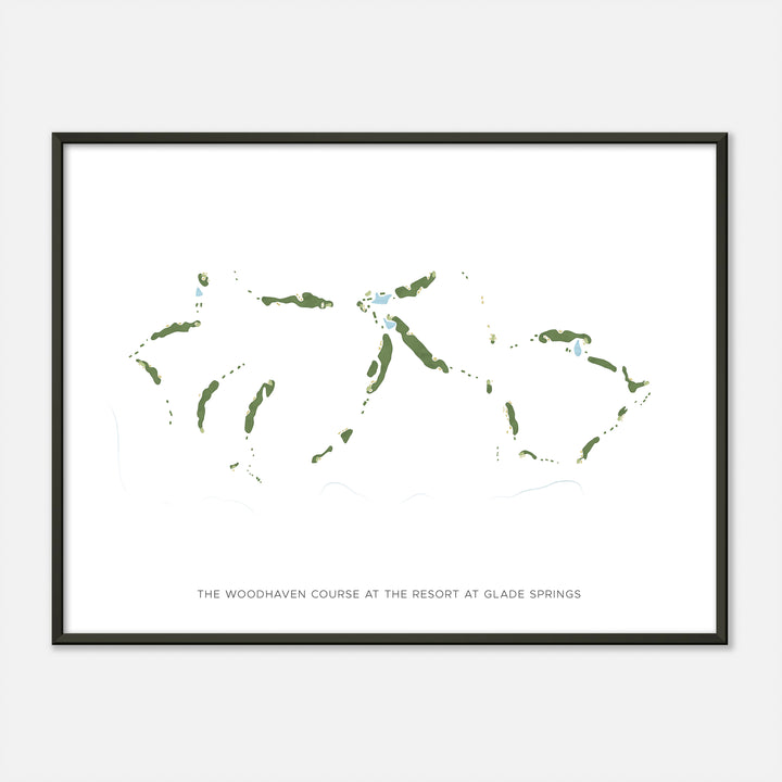Print of The Woodhaven Course At The Resort At Glade Springs Modern Map