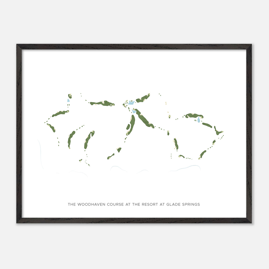 Print of The Woodhaven Course At The Resort At Glade Springs Modern Map