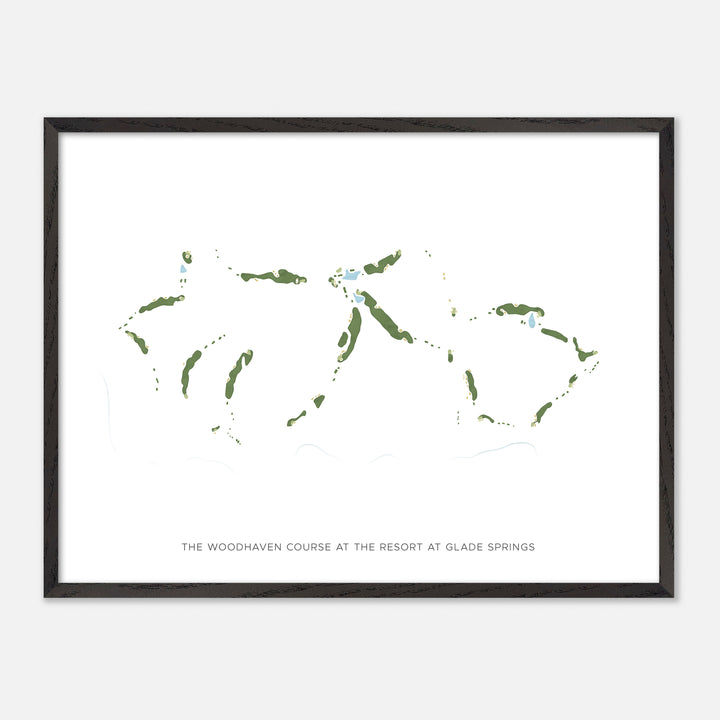 Print of The Woodhaven Course At The Resort At Glade Springs Modern Map