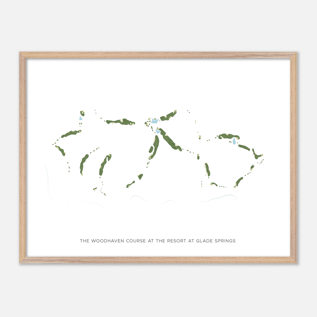 Print of The Woodhaven Course At The Resort At Glade Springs Modern Map