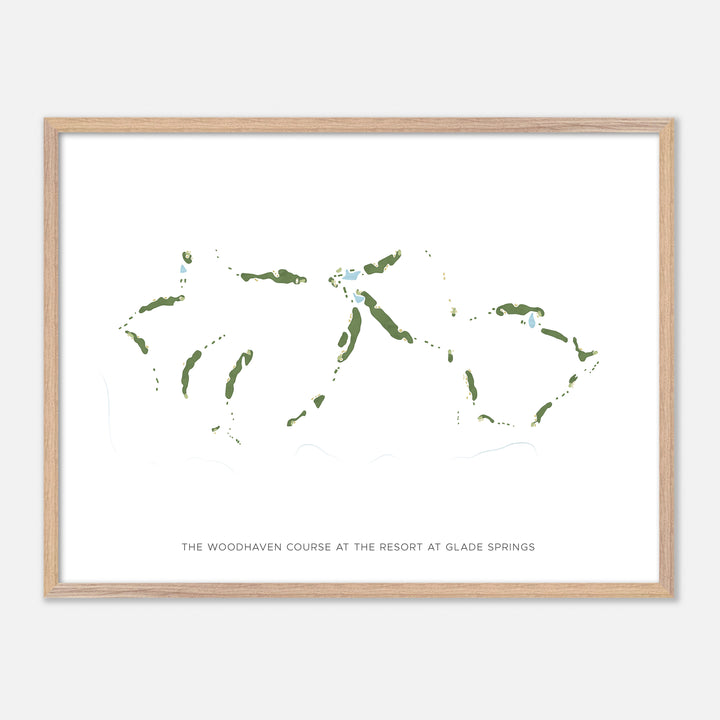 Print of The Woodhaven Course At The Resort At Glade Springs Modern Map