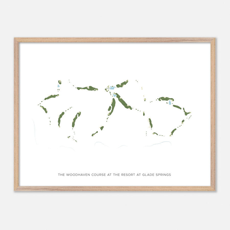 Print of The Woodhaven Course At The Resort At Glade Springs Modern Map