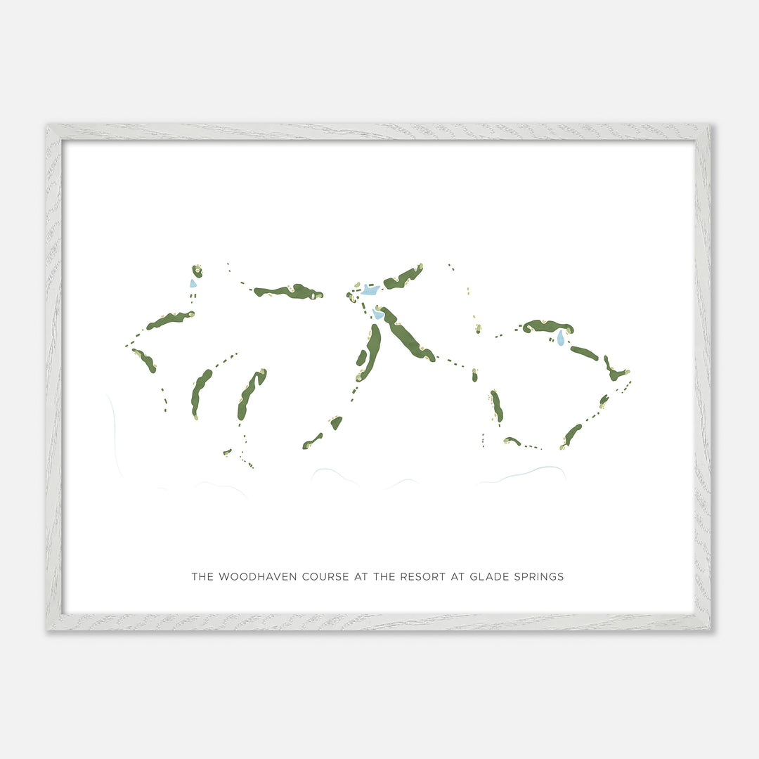 Print of The Woodhaven Course At The Resort At Glade Springs Modern Map