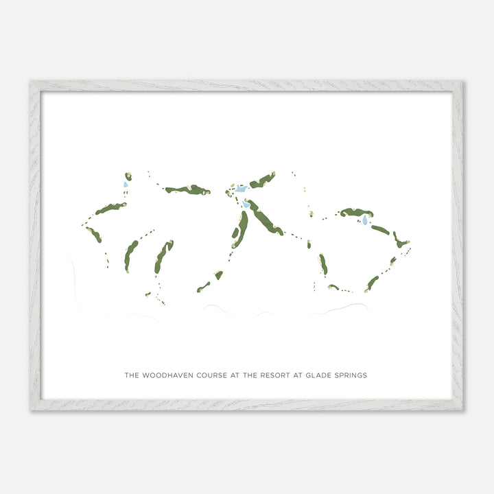 Print of The Woodhaven Course At The Resort At Glade Springs Modern Map