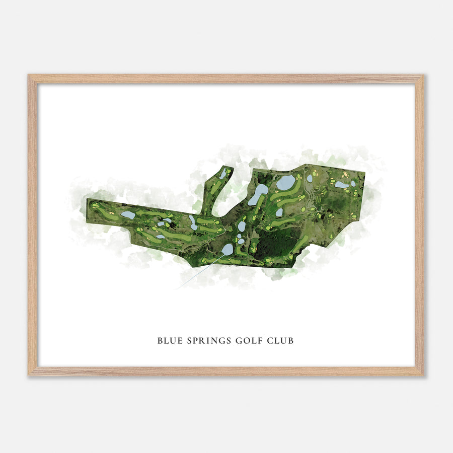 Print of Blue Springs Golf Club Classic Map