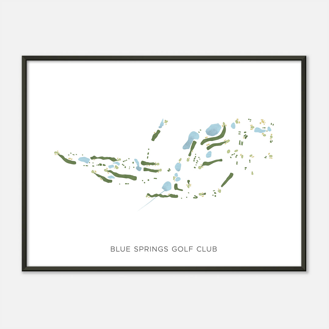 Print of Blue Springs Golf Club Modern Map