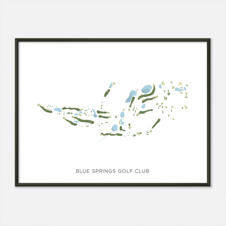 Print of Blue Springs Golf Club Modern Map