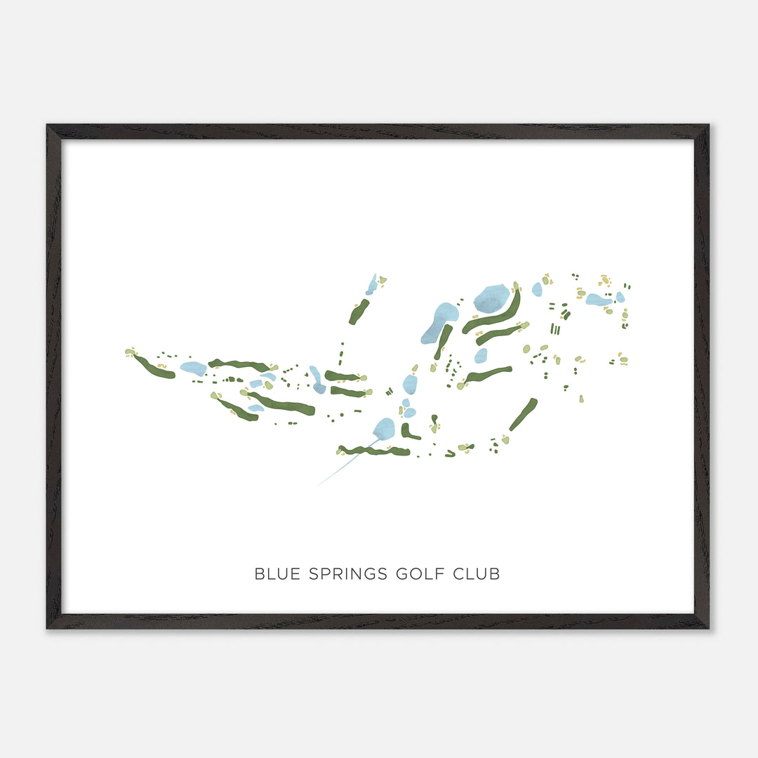 Print of Blue Springs Golf Club Modern Map