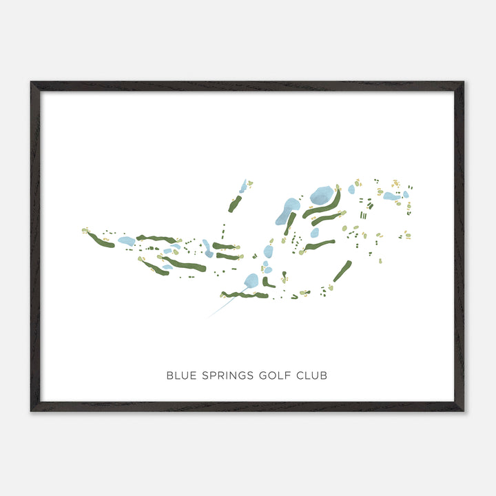 Print of Blue Springs Golf Club Modern Map