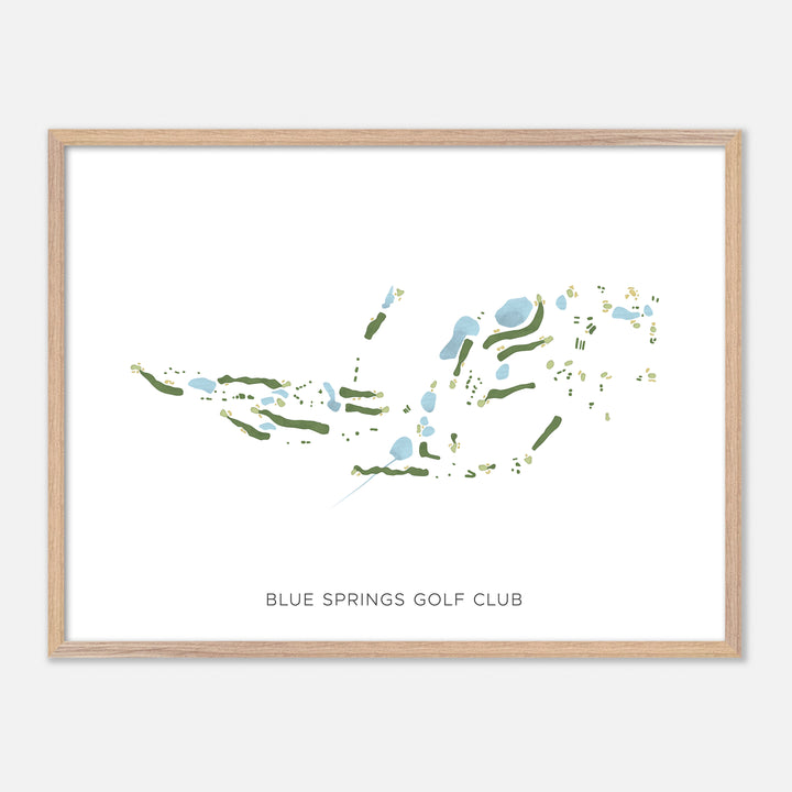 Print of Blue Springs Golf Club Modern Map